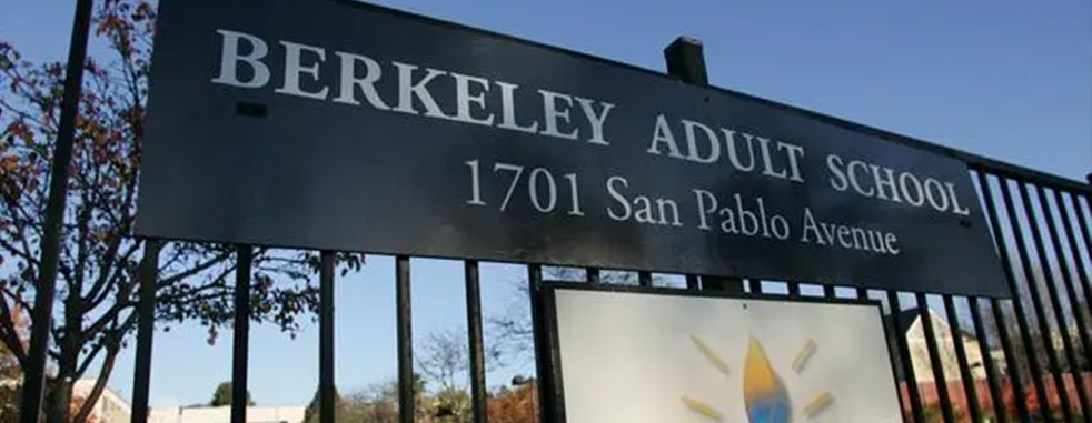 Berkeley Adult School Sign
